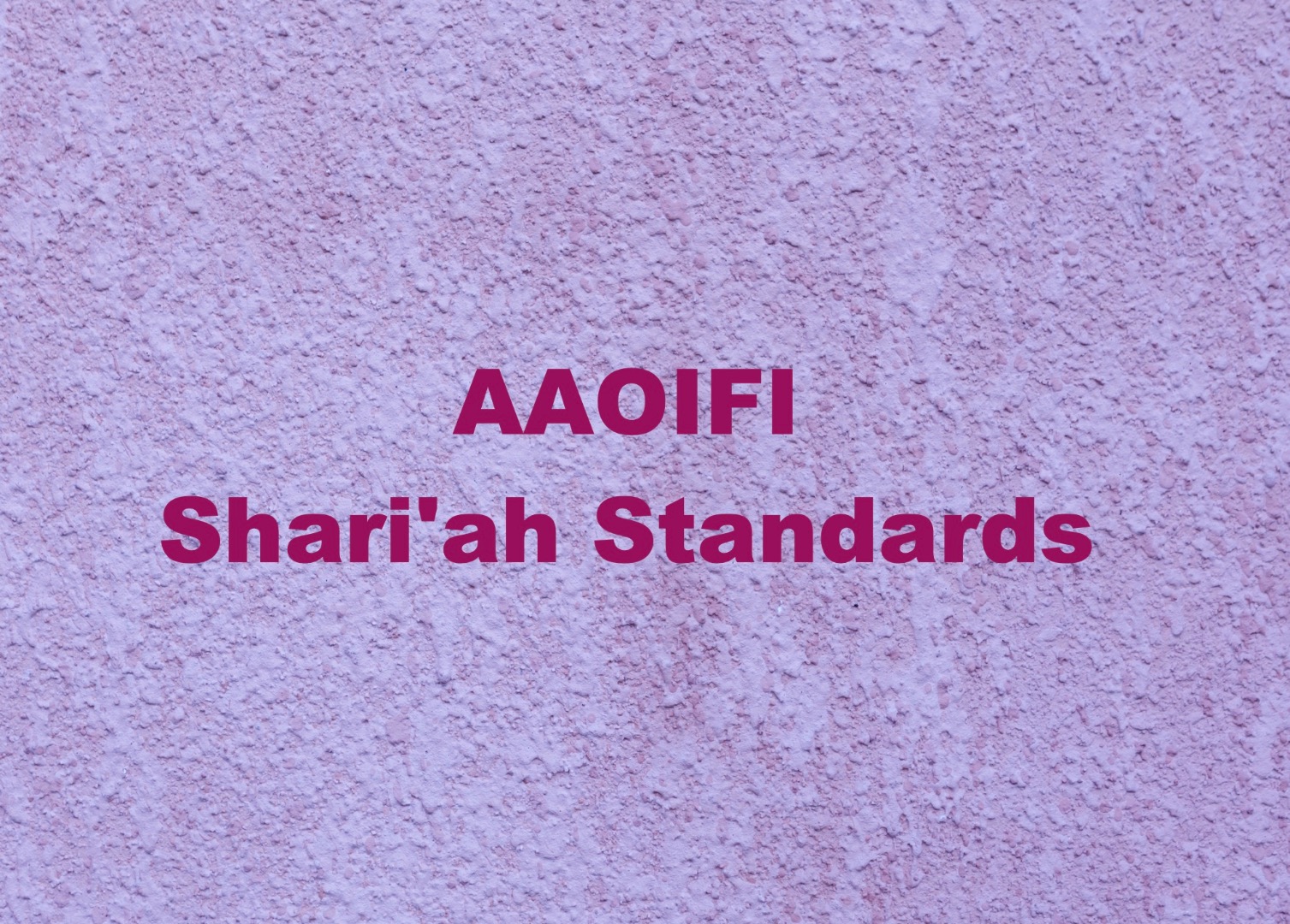 AAOIFI Shari’ah Standard No. (33): Waqf